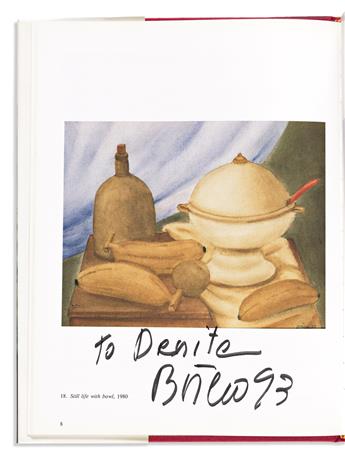 (ARTISTS.) Group of three books, each Signed and Inscribed: Fernando Botero. Drawings and Watercolors *